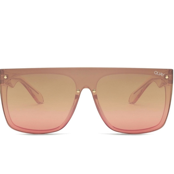 Quay Australia Jaded Sunglasses in Pink and Gold - Picture 1 of 7